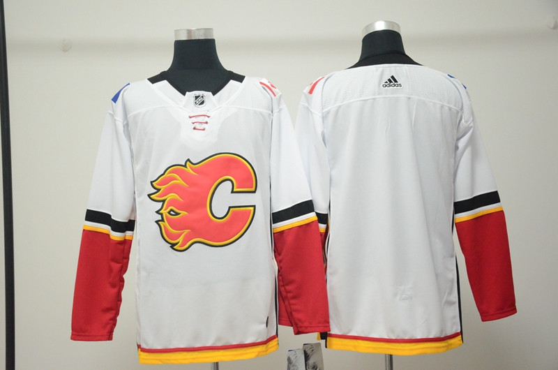 Flames Blank White  Jersey