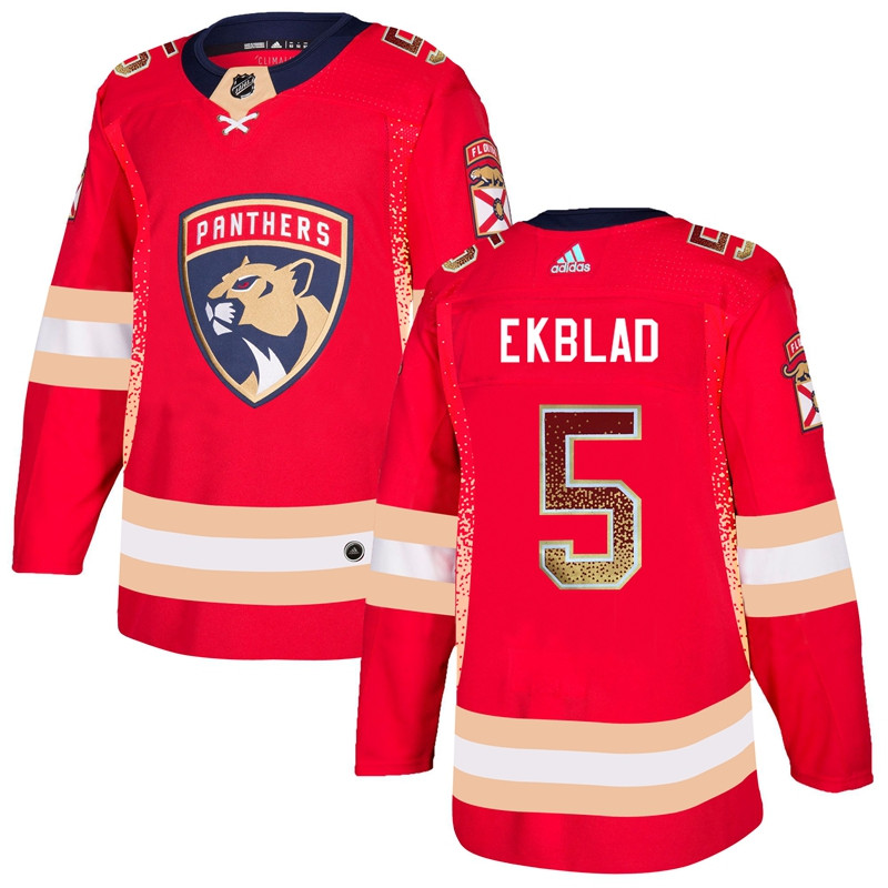 Florida Panthers 5 Aaron Ekblad Red Drift Fashion  Jersey