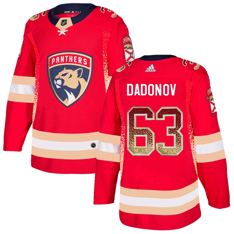 Florida Panthers 63 Evgenii Dadonov Red Drift Fashion  Jersey