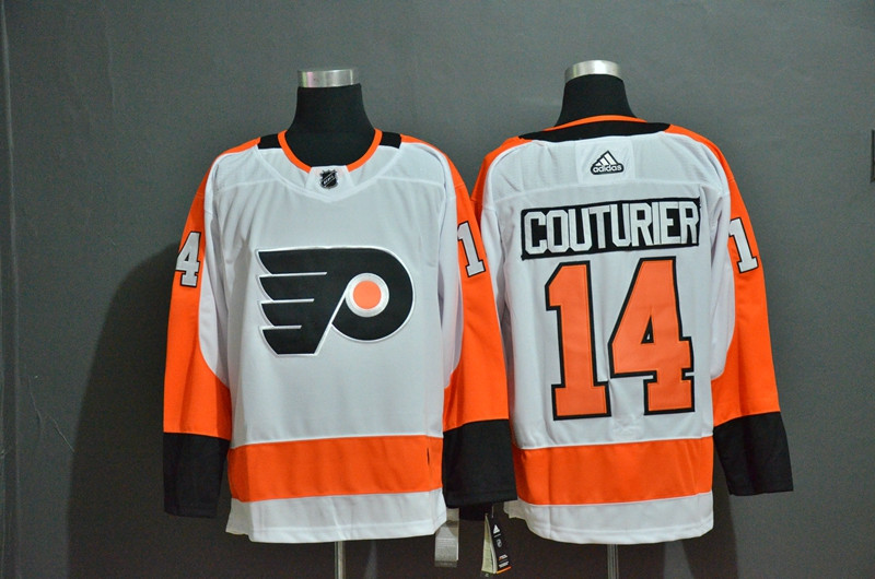 Flyers 14 Sean Couturier White Adidas Jersey