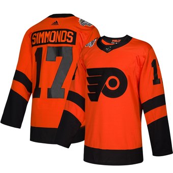 Flyers 17 Wayne Simmonds Orange 2019 Stadium Series  Jersey