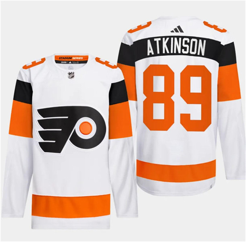 Flyers 89 Cam Atkinson White 2024 NHL Stadium Series Adidas Jersey