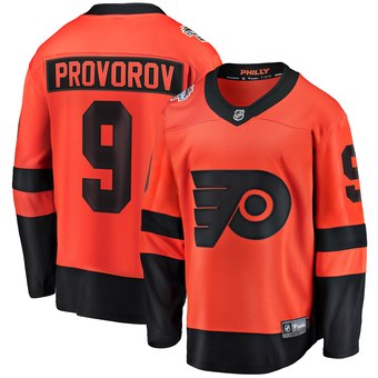 Flyers 9 Ivan Provorov Orange 2019 Stadium Series  Jersey