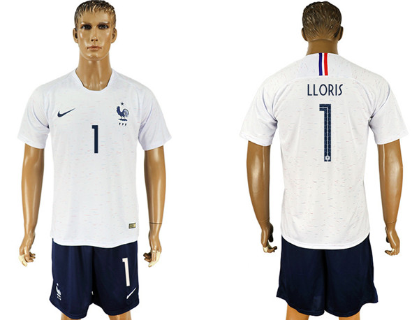 France 1 LLORIS Away 2018 FIFA World Cup Soccer Jersey