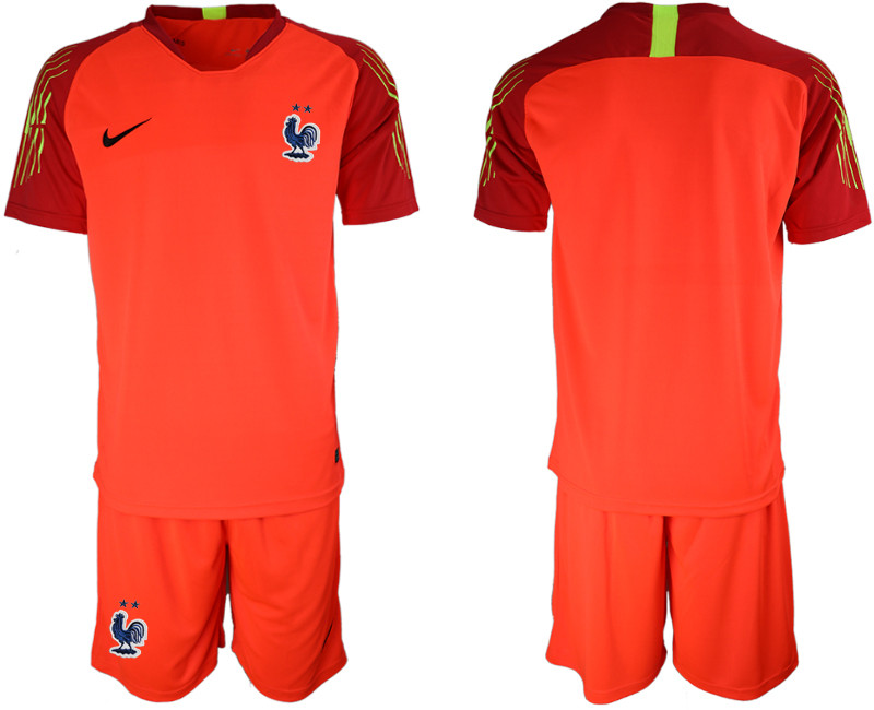 France 2 Star Red 2018 FIFA World Cup Goalkeeper Soccer Jersey