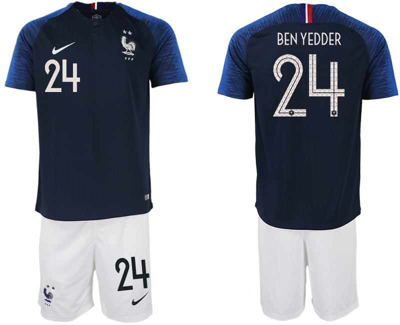 France 24 BEN YEDDER Home 2018 FIFA World Cup Soccer Jersey