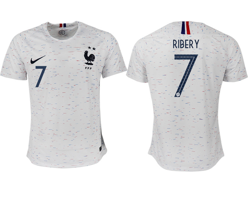 France 7 RIBERY Away 2018 FIFA World Cup Thailand Soccer Jersey