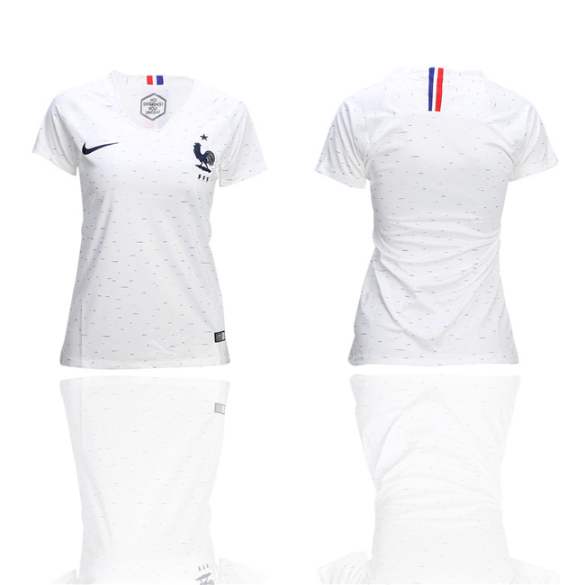 France Away Woman 2018 FIFA World Cup Soccer Jersey