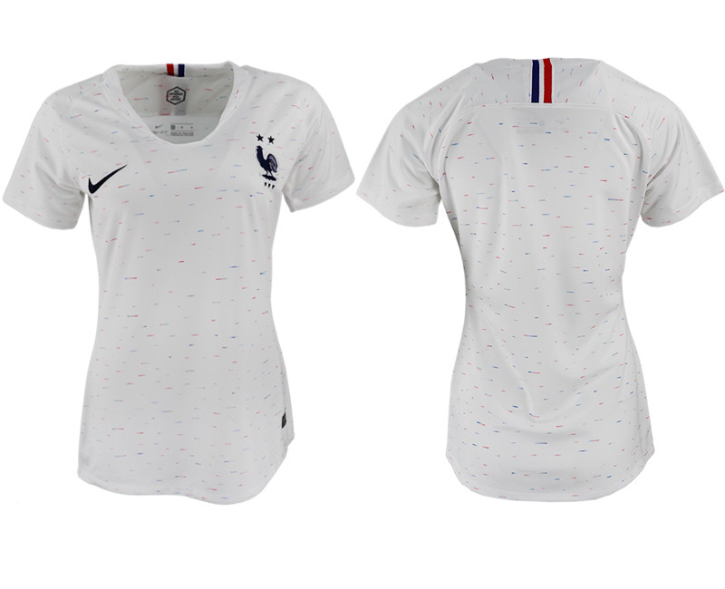 France Away Women 2018 FIFA World Cup Soccer Jersey