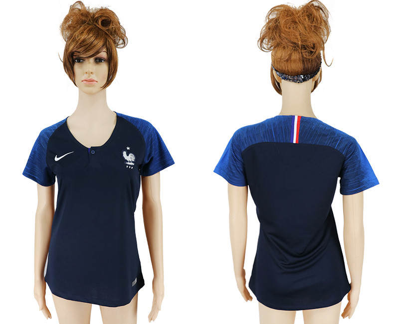 France Home Women 2018 FIFA World Cup Soccer Jersey