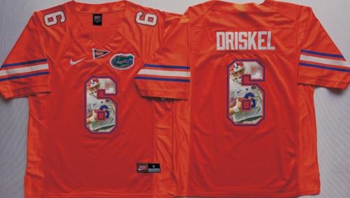 Gators 6 Jeff Driskel Orange Player Fashion Stitched NCAA Jersey