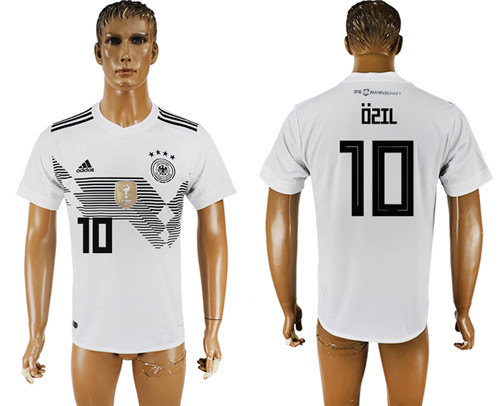 Germany 10 OZIL Home 2018 FIFA World Cup Thailand Soccer Jersey