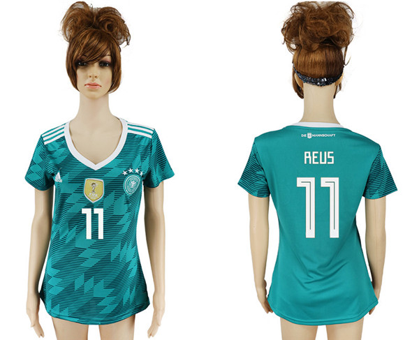 Germany 11 REUS Away Women 2018 FIFA World Cup Soccer Jersey