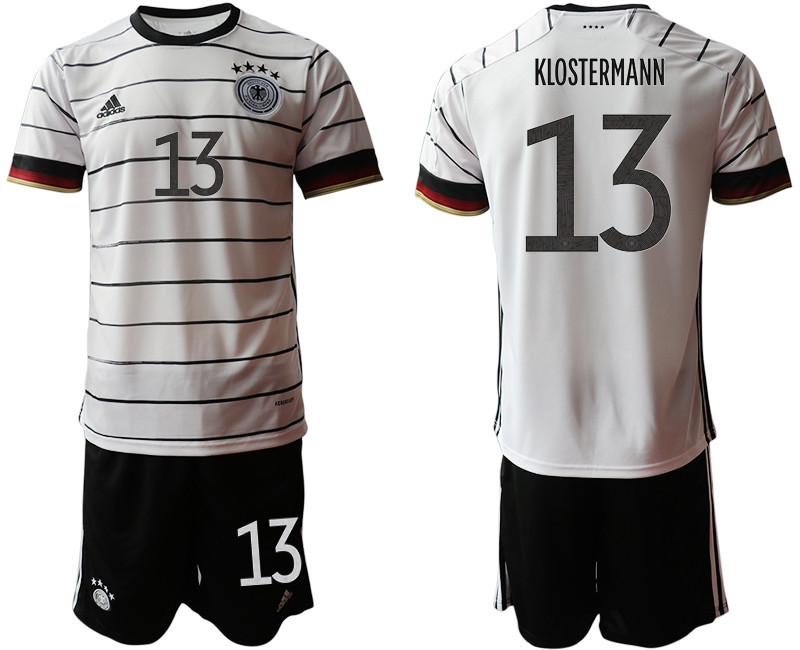 Germany 13 KLOSTERMANN Home UEFA Euro 2020 Soccer Jersey