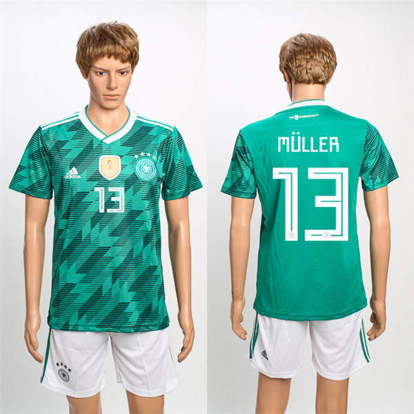 Germany 13 MULLER Away 2018 FIFA World Cup Soccer Jersey