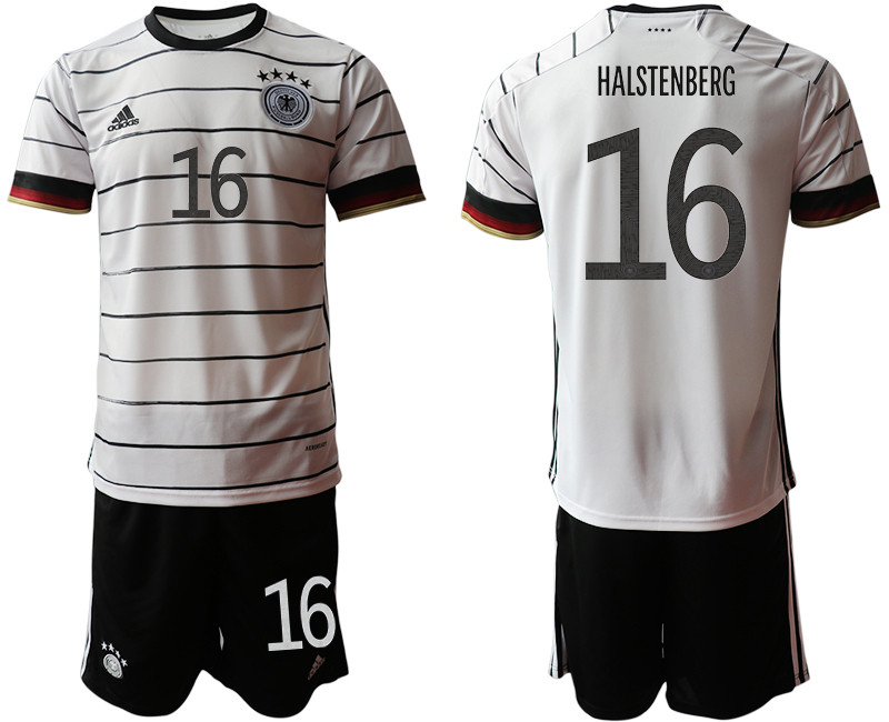 Germany 16 HALSTENBERG Home UEFA Euro 2020 Soccer Jersey