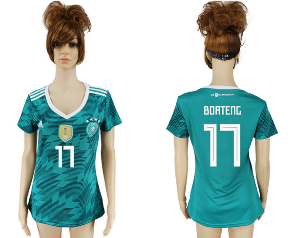 Germany 17 BOATENG Away Women 2018 FIFA World Cup Soccer Jersey