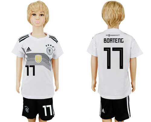 Germany 17 BOATENG Home Youth 2018 FIFA World Cup Soccer Jersey