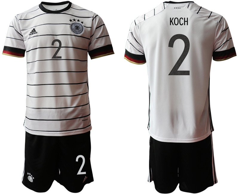 Germany 2 KOCH Home UEFA Euro 2020 Soccer Jersey