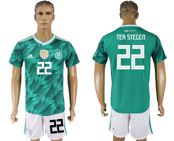 Germany 22 TER STEGEN Away 2018 FIFA World Cup Soccer Jersey