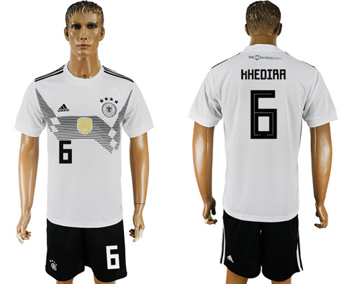 Germany 6 KHEDIRA Home 2018 FIFA World Cup Soccer Jersey