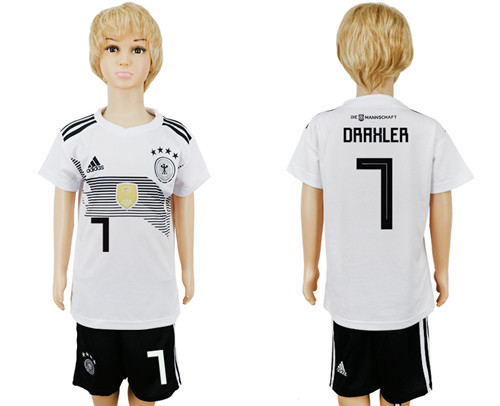 Germany 7 DRAXLER Home Youth 2018 FIFA World Cup Soccer Jersey