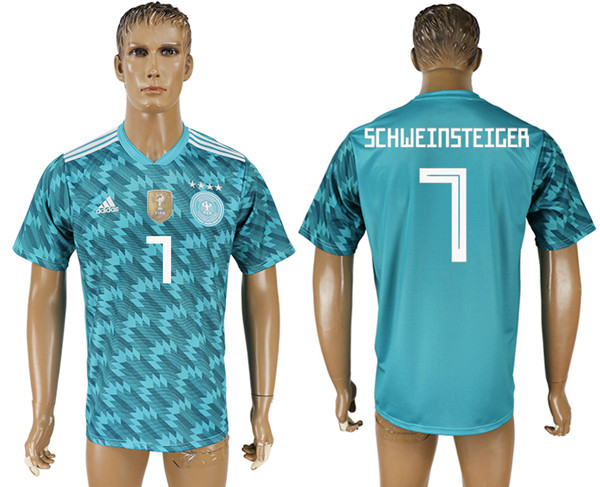 Germany 7 SCHWEINSTEIGER Away 2018 FIFA World Cup Thailand Soccer Jersey