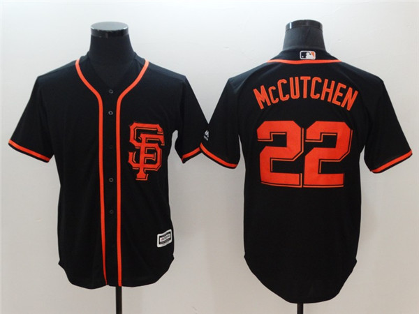 Giants 22 Andrew McCutchen Black Cool Base Jersey