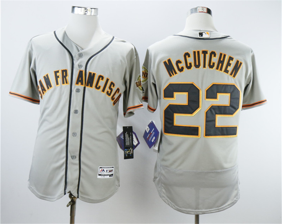 Giants 22 Andrew McCutchen Gray Flexbase Jerseys