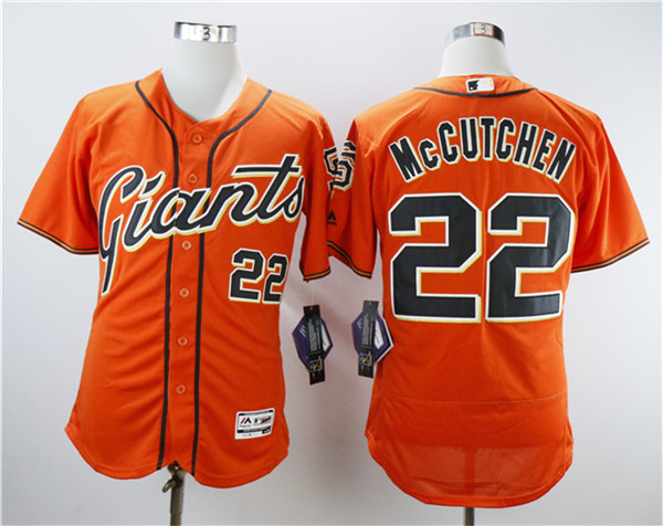 Giants 22 Andrew McCutchen Orange Flexbase Jersey