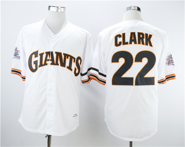 Giants 22 Will Clark 1989 Throwback Jersey