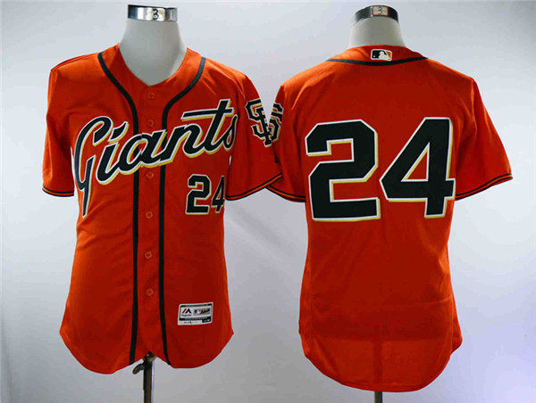 Giants 24 Willie Mays Orange Flexbase Jersey