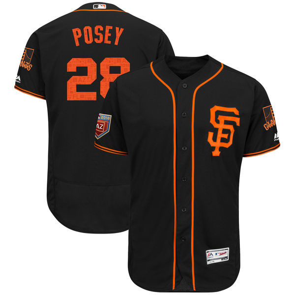 Giants 28 Buster Posey Gray Road 2 Flexbase Jersey