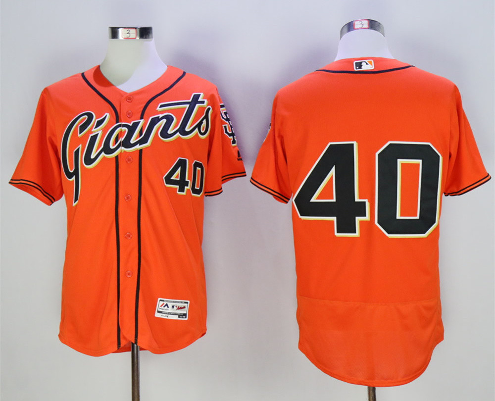 Giants 40 Madison Bumgarner Orange Flexbase Jersey