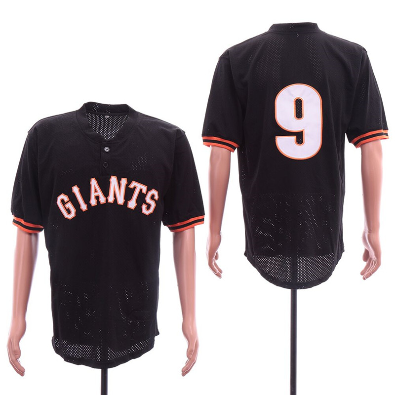 Giants 9 Brandon Belt Black Mesh Jersey