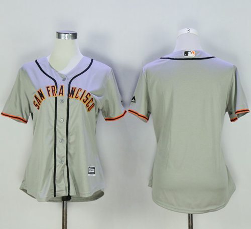 Giants Blank Grey Women Road Stitched MLB Jersey