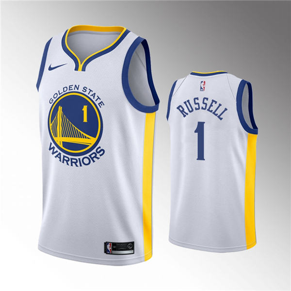 Golden State Warriors #1 D'Angelo Russell 2019 20 Association White Jersey