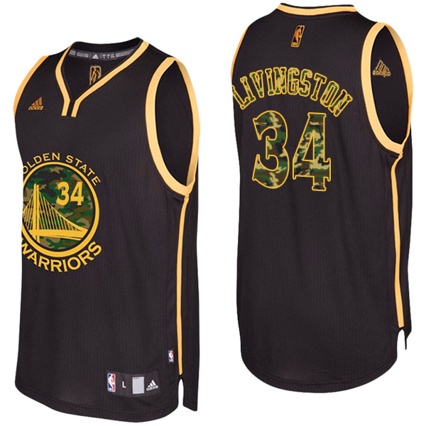 Golden State Warriors Shaun Livingston Camo Fashion Swingman Black Jersey