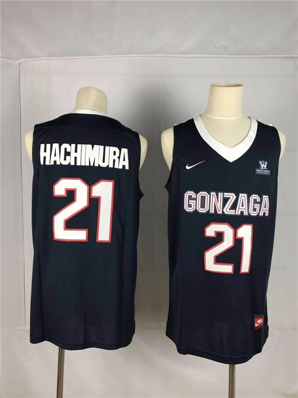 Gonzaga Bulldogs 21 Rui Hachimura Navy College Basketball Jersey