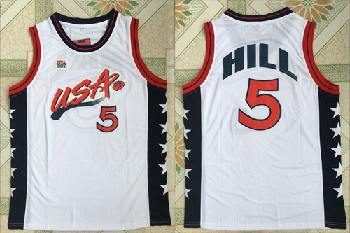 Grant Hill 1996 Atalanta olympics usa dream team usa white jersey