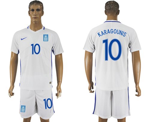 Greece 10 Karagounis Home Soccer Country Jersey