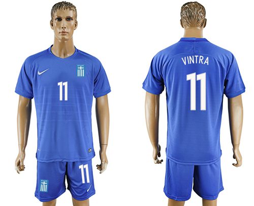 Greece 11 Vintra Away Soccer Country Jersey