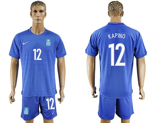 Greece 12 Kapino Away Soccer Country Jersey