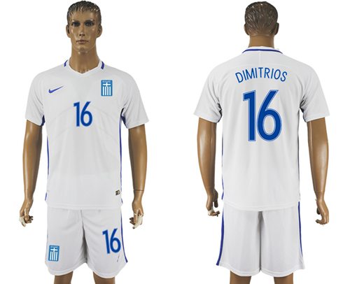 Greece 16 Dimitrios Home Soccer Country Jersey