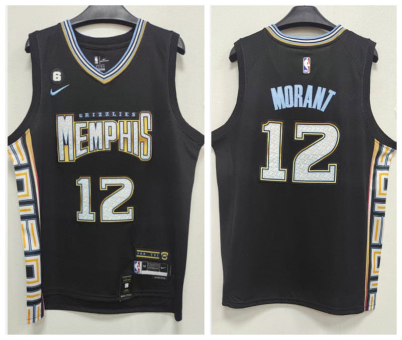 Grizzlies 12 Ja Morant Black 2023 Nike City Edition Swingman Jersey