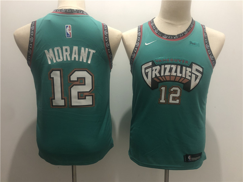 Grizzlies 12 Ja Morant Green Youth Nike Swingman Jersey