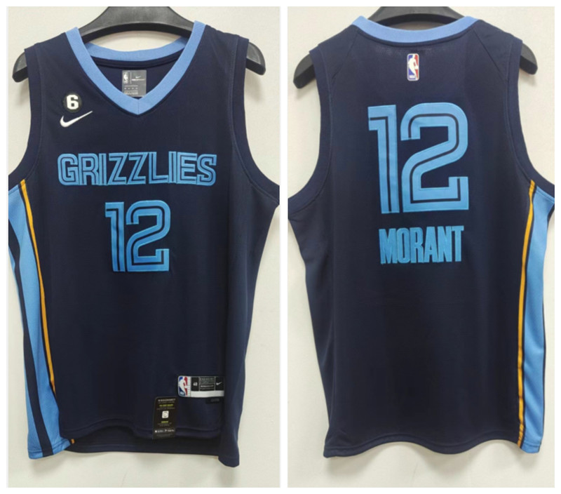 Grizzlies 12 Ja Morant Navy Nike 2022 23 Swingman Jersey