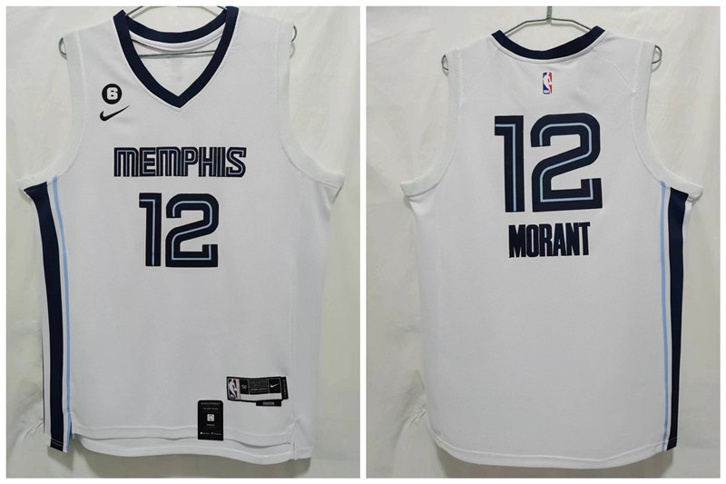 Grizzlies 12 Ja Morant White Nike 2022 23 City Edition Swingman Jersey