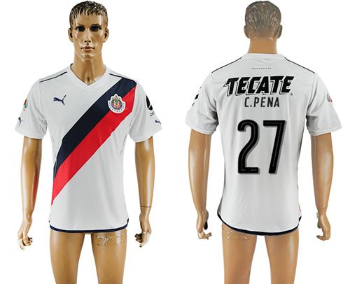 Guadalajara 27 C Pena Away Soccer Club Jersey