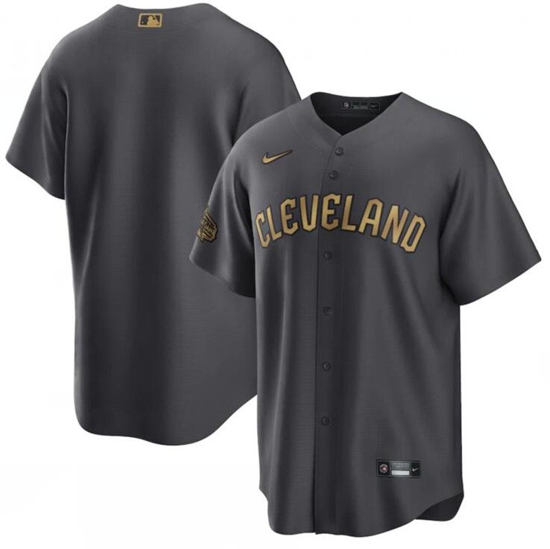 Guardians Blank Charcoal Nike 2022 MLB All Star Cool Base Jersey